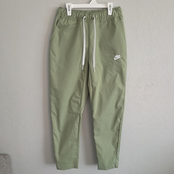Nike Other - Nike Mens Club Pants Green Woven Tapered Leg Drawstring Sports DX0623-386 Size S